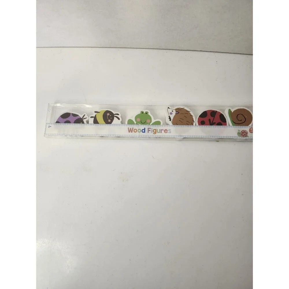 Wooden Bug Figures for Kids Toy Cartoon Bugs Educational Children Learning Toy